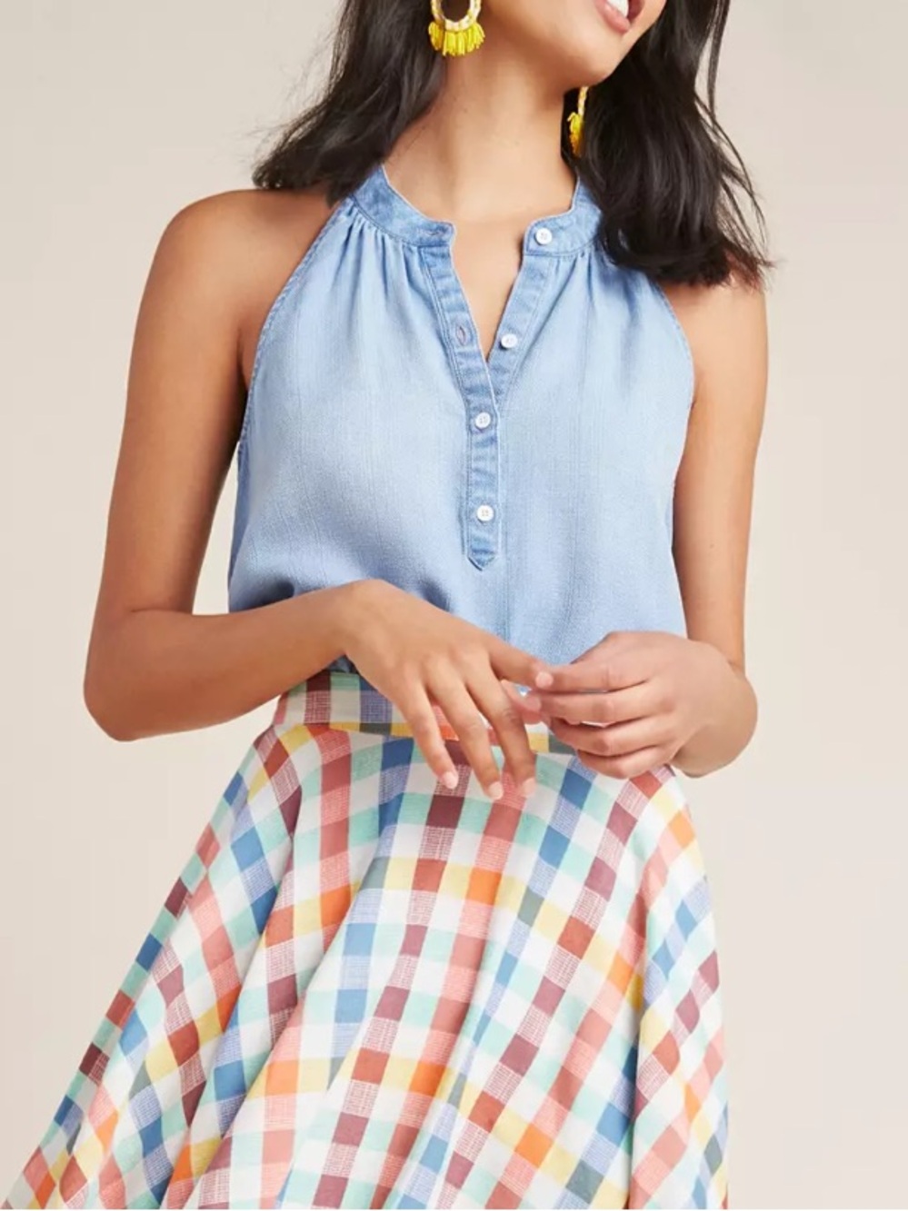 Anthropologie Cloth & Stone Clearwater Swing Tank